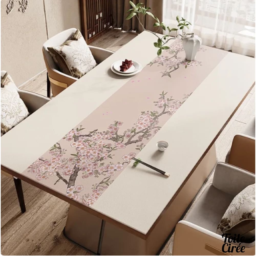 Toile cirée fleurs chinoises